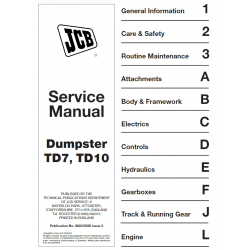 JCB instrukcje napraw + schematy + DTR: JCB Dumpster TD7, JCB Dumpster TD10 instrukcja naprawy
